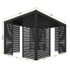 Panel żaluzjowy boczny LUXE 90 x 218 cm do Pergoli 3M Drewno - 100% aluminium